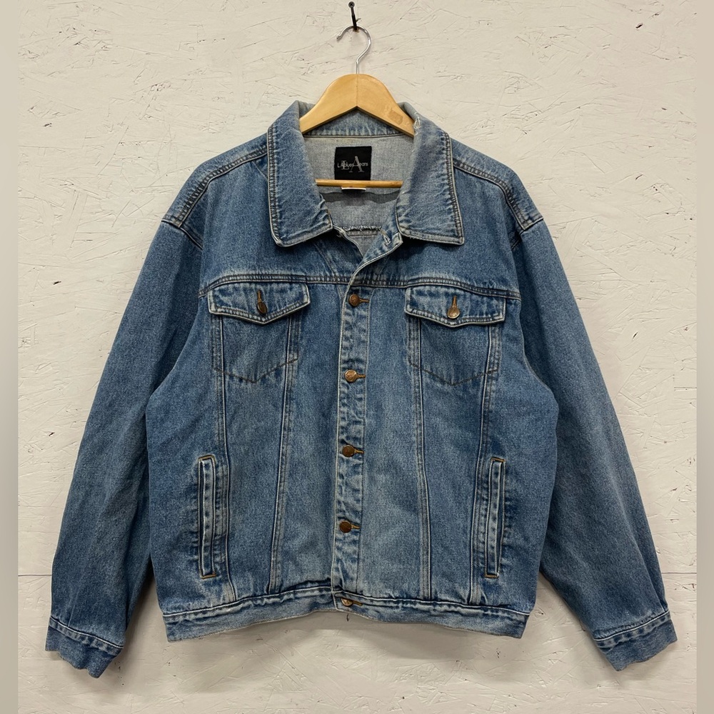 Vintage LA Blues Denim Trucker Jacket, Size L, Faded